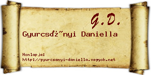 Gyurcsányi Daniella névjegykártya